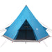 Taffeta Blue Camping Tent (4 persons) - Little and Giant Explorers vidaXL