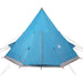 Taffeta Blue Camping Tent (4 persons) - Little and Giant Explorers vidaXL