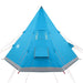 Taffeta Blue Camping Tent (4 persons) - Little and Giant Explorers vidaXL