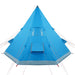 Taffeta Blue Camping Tent (4 persons) - Little and Giant Explorers vidaXL