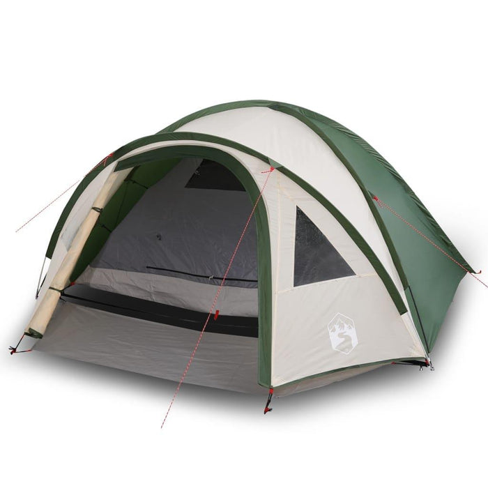 Taffeta Green Camping Tent (4 persons) - Little and Giant Explorers vidaXL