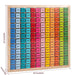 Wooden multiplication table blocks 12x12 colorful math learning grid for kids