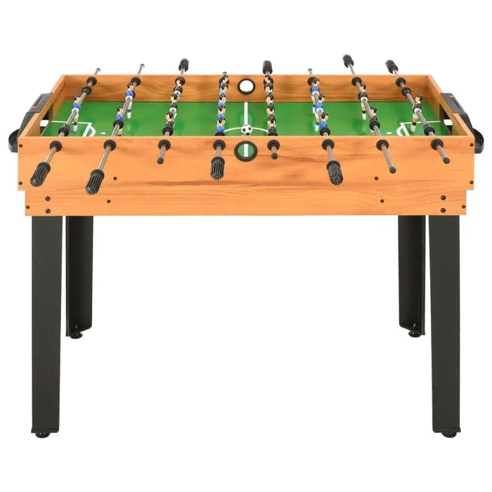 Maple foosball table with black legs, multi-game table for family entertainment