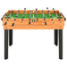 Maple foosball table with black legs, multi-game table for family entertainment
