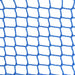 Blue rope net with square grid pattern for swing seat or playground use