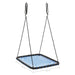 Blue web garden swing seat with adjustable ropes and hooks, 104x76 cm