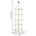 Wooden 4-sided rope ladder with 5 solid pine steps, 200x40x40 cm, hanging vertically
