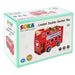 SOKA wooden London double-decker bus toy playset in colorful retail packaging