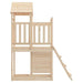 Wooden outdoor playset with ladder and roof, made from solid pinewood