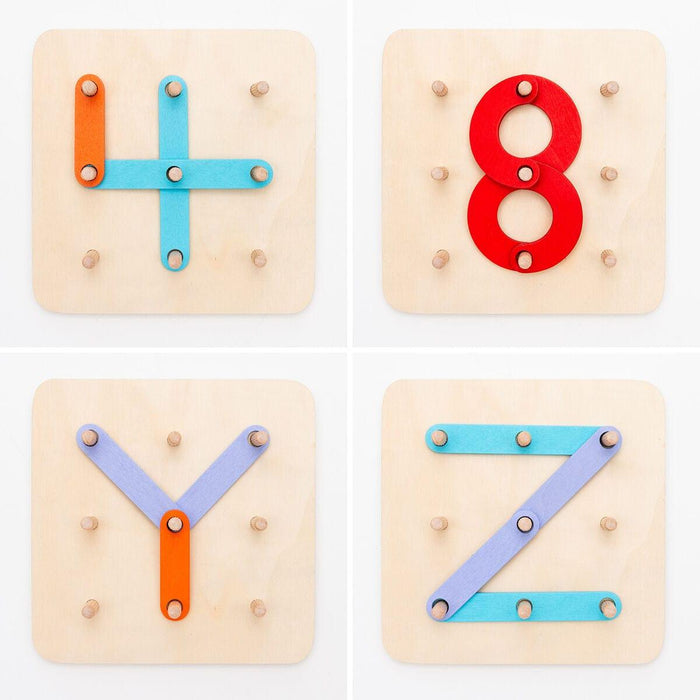 Wooden Set for Making Letters and Numbers - Little and Giant Explorers InnovaGoods